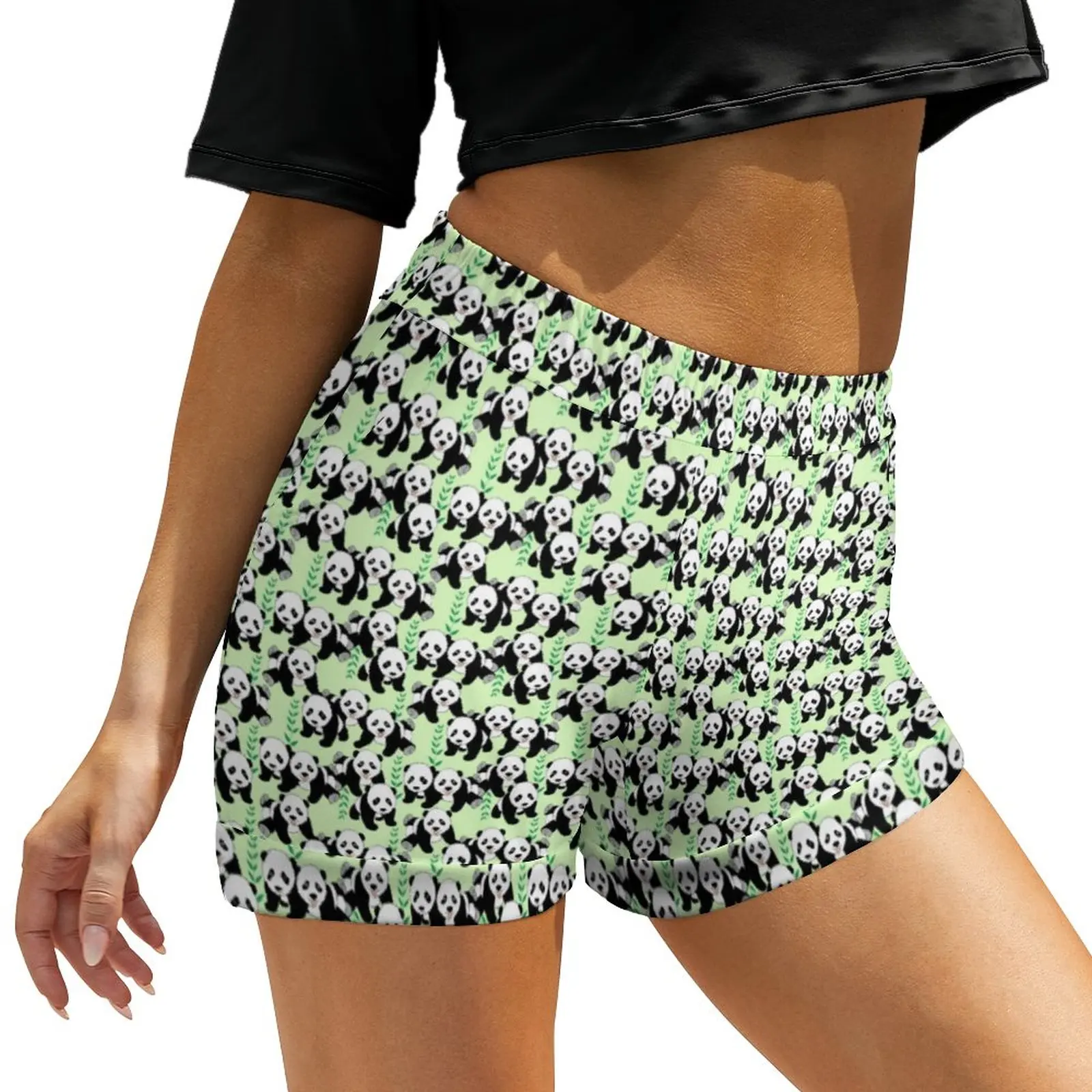 Panda Bears Shorts Cute Animal Design Sport Shorts Graphic Short Pants Summer Street Fashion Bottoms Big Size