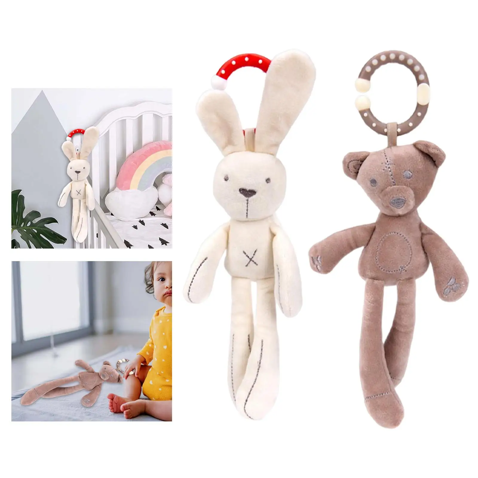 

Plush Animals Toys Hanging for BabyGirls Holiday Gifts Ringing bed,hanging bed,winding plush,comforting dolls,educational toys