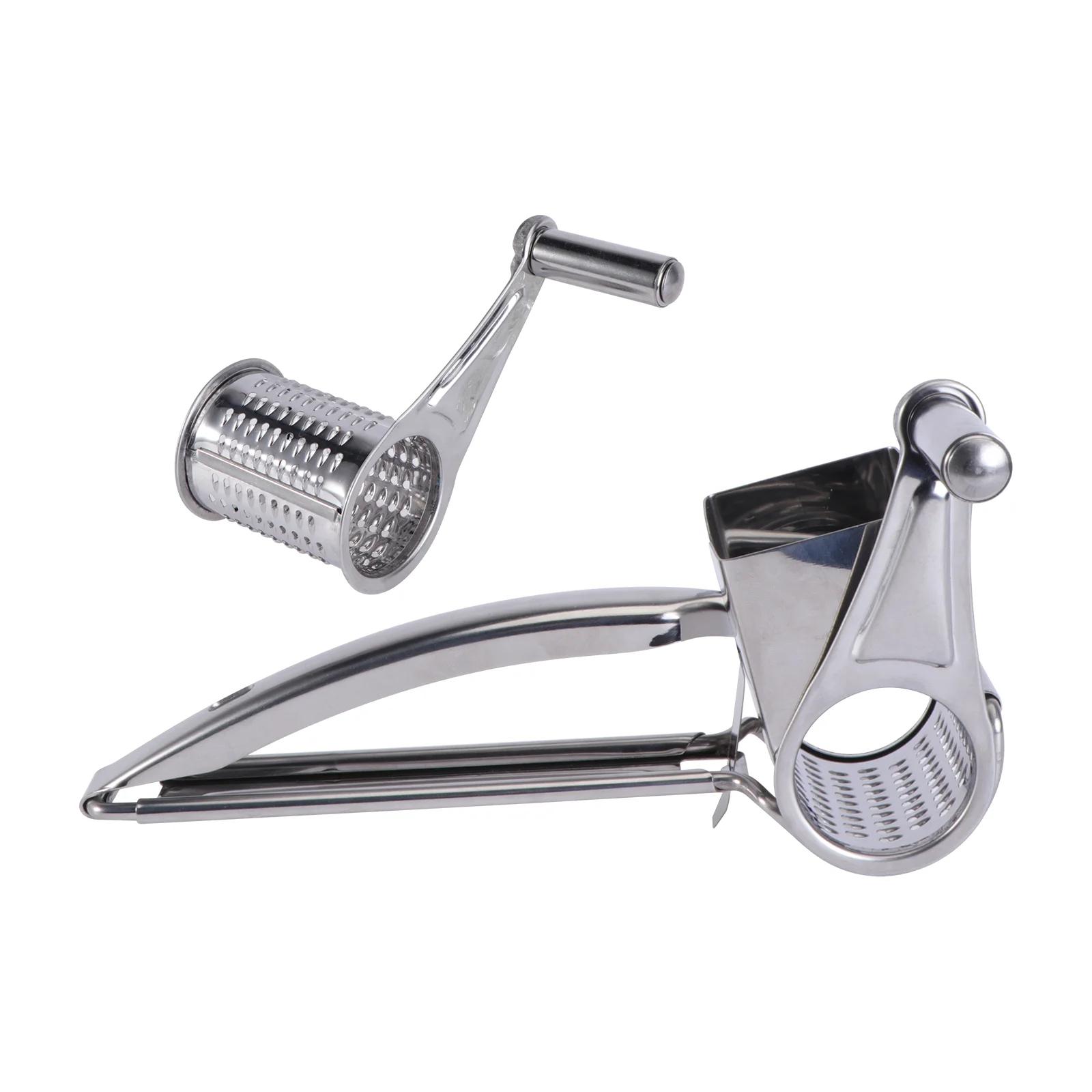 

3 Stainless Steel Cheese Grater Handheld Vegetable Mandoline Slicer Manual Rotary Cheese Shredder for Restaurant Kitchen Tools