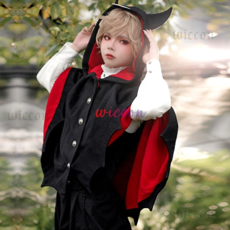 Дьявол Крыло летучей мыши Демон Косплей Костюм Флисовое пончо Толстовка Плащ
