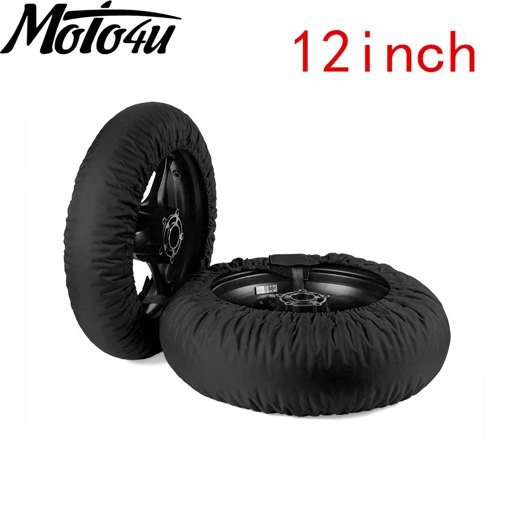 

12-футовый скутер без цифровых подогрева шин, набор обогревателей для гоночных мотоциклов, черный