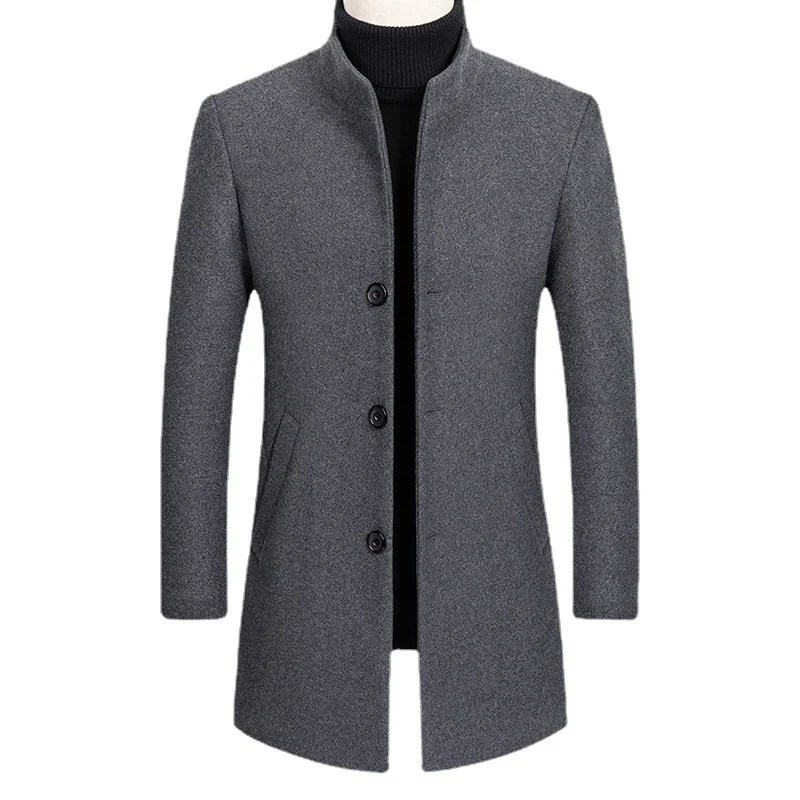 

Manteau surdimensionné en mélange de laine pour homme, coupe-vent Long, épais et chaud, en coton collection automne et hiver