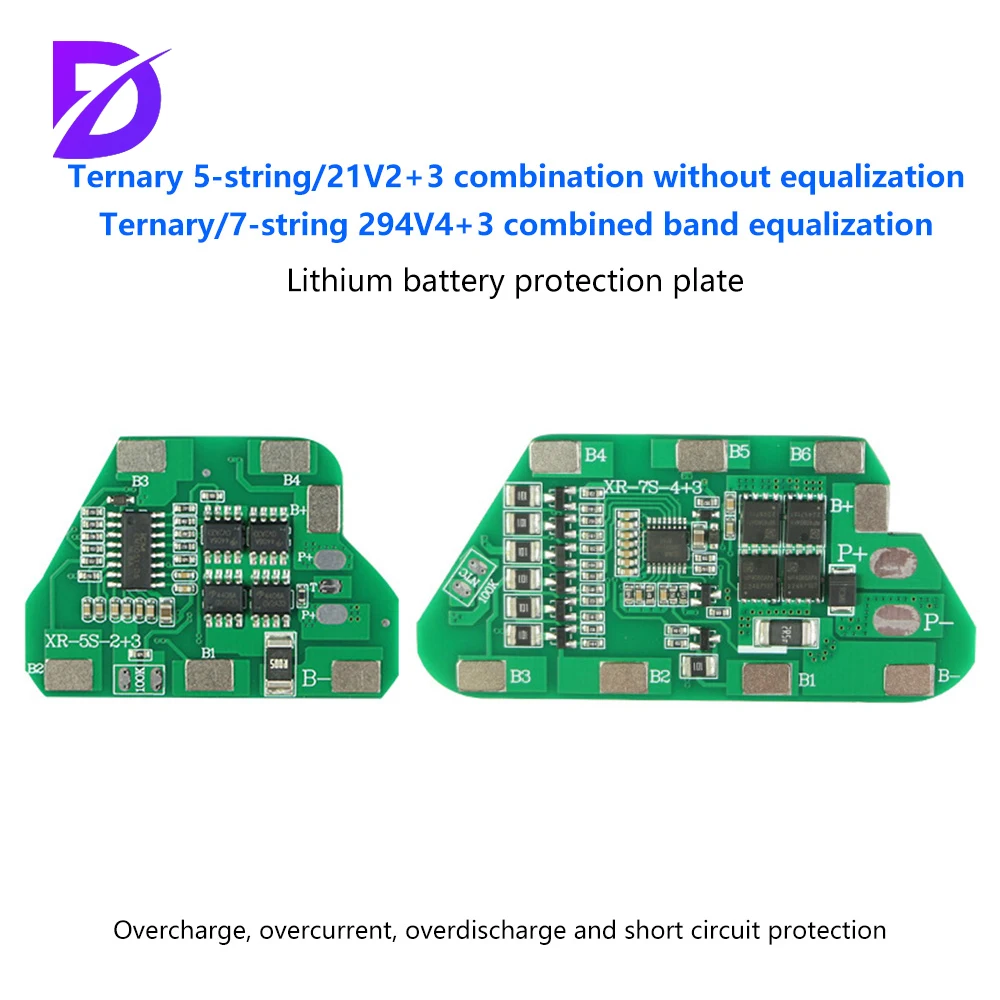 

5A 10A 3 Cell Pack Li-ion BMS PCM PCB 5S 7S 21V Lithium Battery Protection Board 29.4V Overcharge Over-Discharge Protect