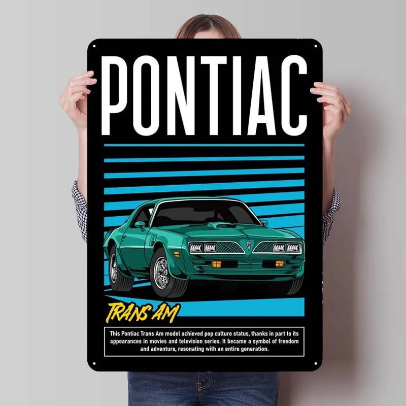 Металлический знак для мускулов Pontiac Retro Trans Am Постер автомобиля украшение