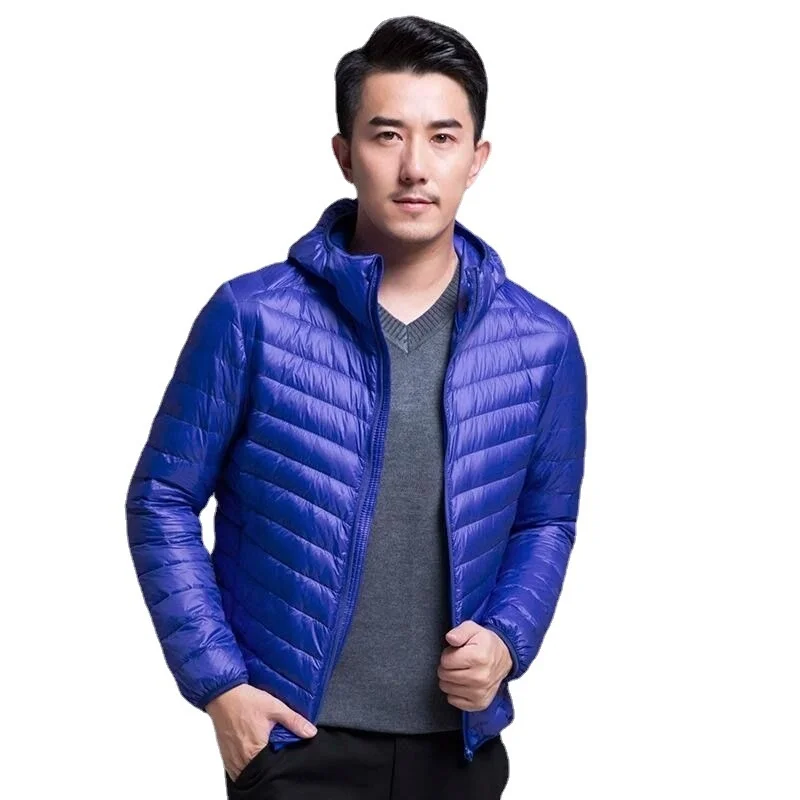 Men's Light Down Jacket Men's 2022 Autumn Winter New Casual Black Short Men's Jacket White Duck Down Jacket Coat For Men