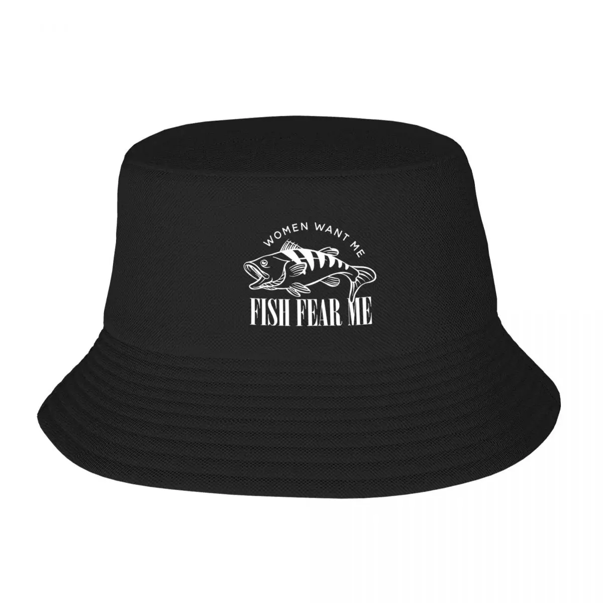 

Vocation Getaway Headwear Women Want Me Fish Fear Me Bucket Hats Woman Hot Sun Hats Funny Meme Session Hat Fishing Fisherman Cap