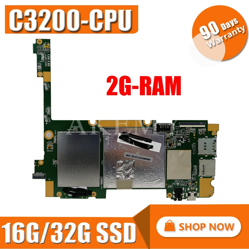 

New! original For Asus ZenPad 10 Z300CL Tablets Laptop motherboard Mainboard logic board W/ C3200-CPU 2G-RAM 16G/32G SSD