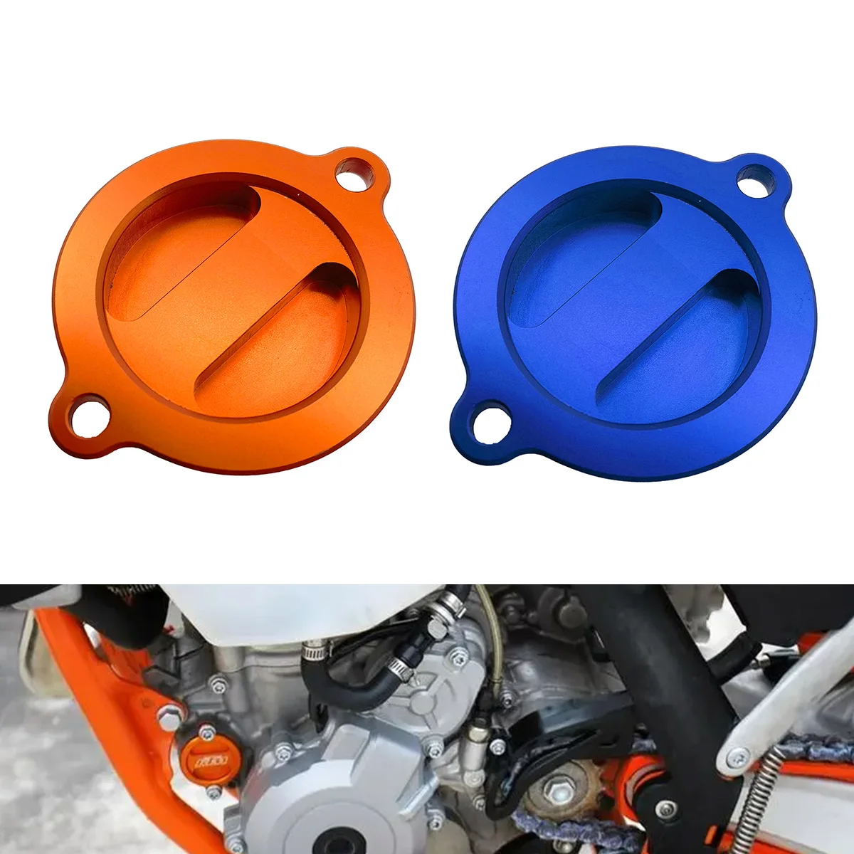 Motocross CNC Engine Oil Filter Cap Cover Plug For KTM SXF XCF XCW EXCF XCF-W FREERIDE FC FE 250 350 400 450 500 530 2013-2022