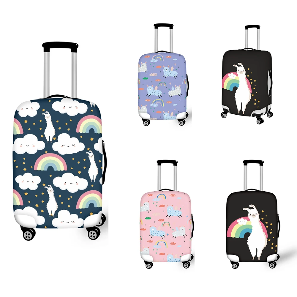 

FORUDESIGNS Rainbow Cloud Alpaca Print Travel Bag Luggage Custom Personalized Luggage Cases Waterproof Durable Protector Cover