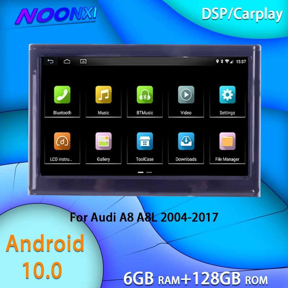 

For Audi A8 A8L 2004-2015 2016 2017 Car Radio Stereo Multimedia Player GPS Navigation DVD Head Unit Carplay 8G+256G Android 11