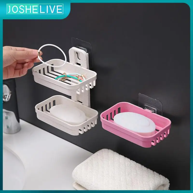 

Punch-free Drain Rack Sink Shelf High Quality Wall Hanging Drawer Draining Holder Creative Drainage Soap Storage Double Racks