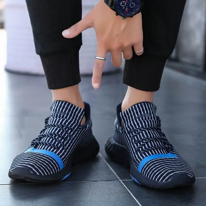 

Size 8 Sock Sneakers Sportovni Walking Shoes Lightweight Men's Sports Shoe Rubber Hard-Wearing Men's Fashion Slip-On Tennis Bot