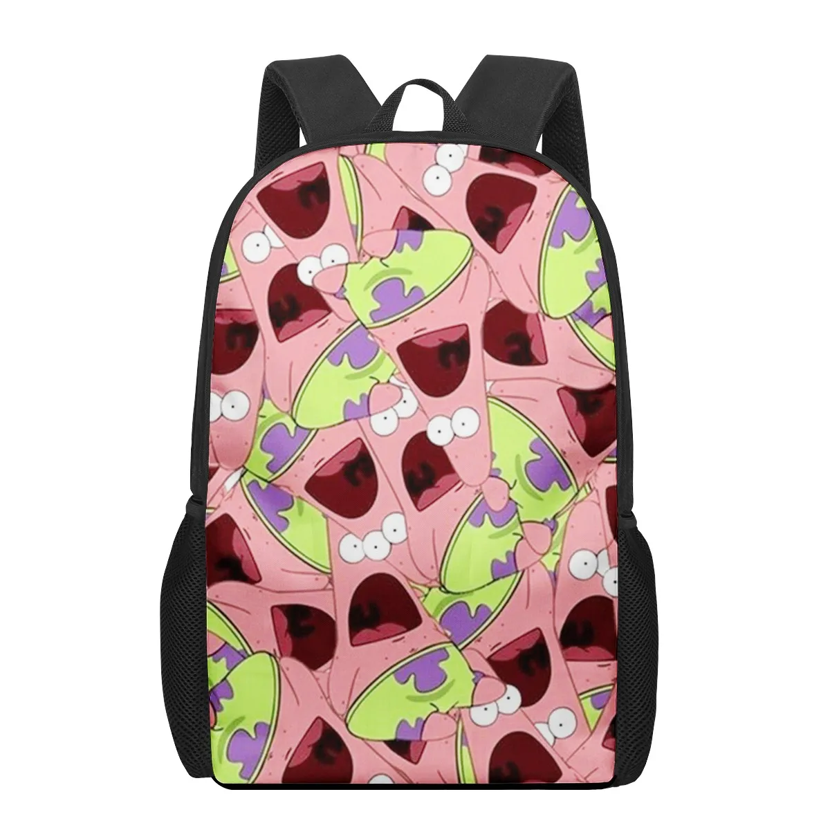 SpongeBobs cute Cartoon Print Men Backpack Kids Boys Rock Roll Backpacks School Bags for Teenage Daily Bagpack Book Bag Packs Bo