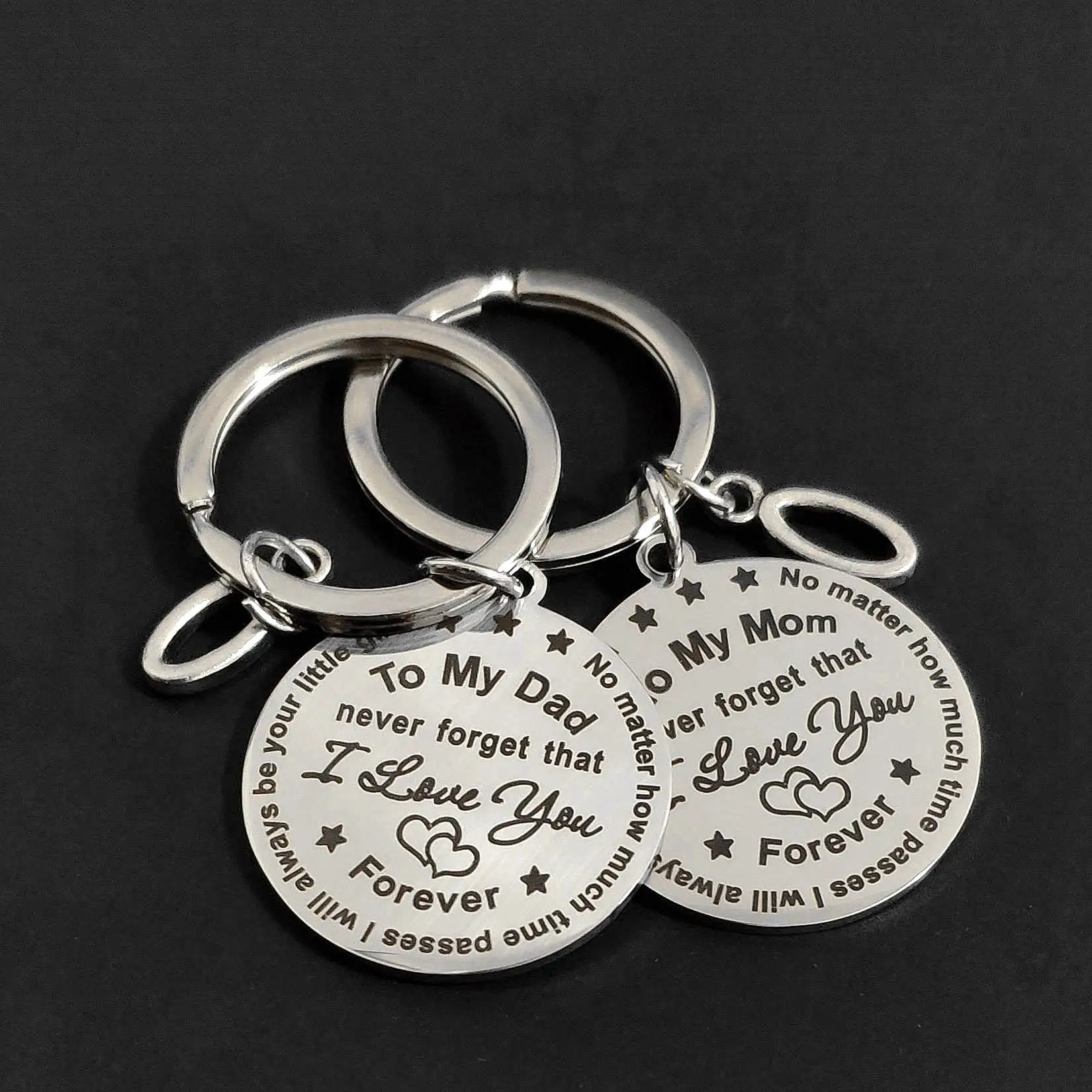 

Keychain for Car Keys Mother's Day Keyring Gift 26 Letters Be Your Girl Stainless Steel to Dad Mom Thanksgiving Creative Holder