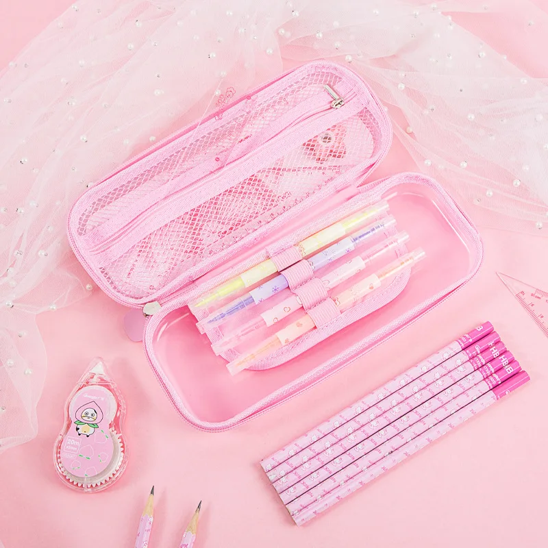 Sanrio Hellokitty Quicksand Pencil Case Large Capacity Drop-Resistant Primary School Girl Cute Hello Kitty  backpacks