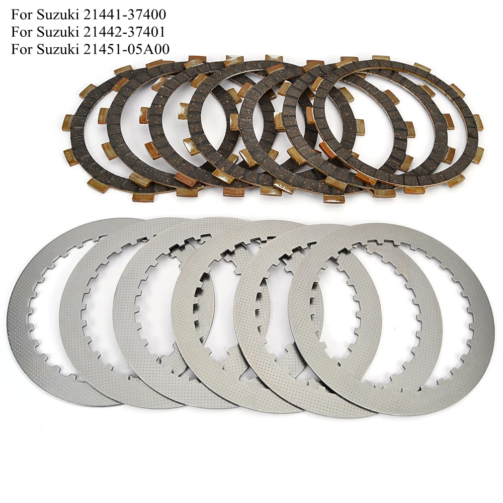 Motorcycle Clutch Friction Disc Plate Kit For Suzuki GV1200GL GV1200 F/F2 Madura 1985 1986 21451-05A00 21441-37400 21442-37401