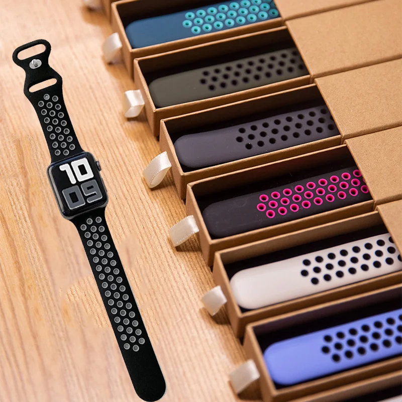 

Silicone strap for Apple watch band 44mm 42mm 40mm 38mm 49mm correa smart watch bracelet iwatch ultra series 6 se 3 7 8 45m 41mm