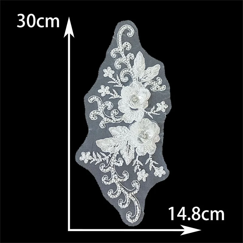 1 шт. 3D вышивка в виде лепестков украшение бисером искусственная аппликация