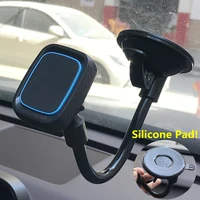 car magnetic holder mobile phone stand support for iphone 13 promax 12 11 gps windshield strong magnet silicone pad phone holder
