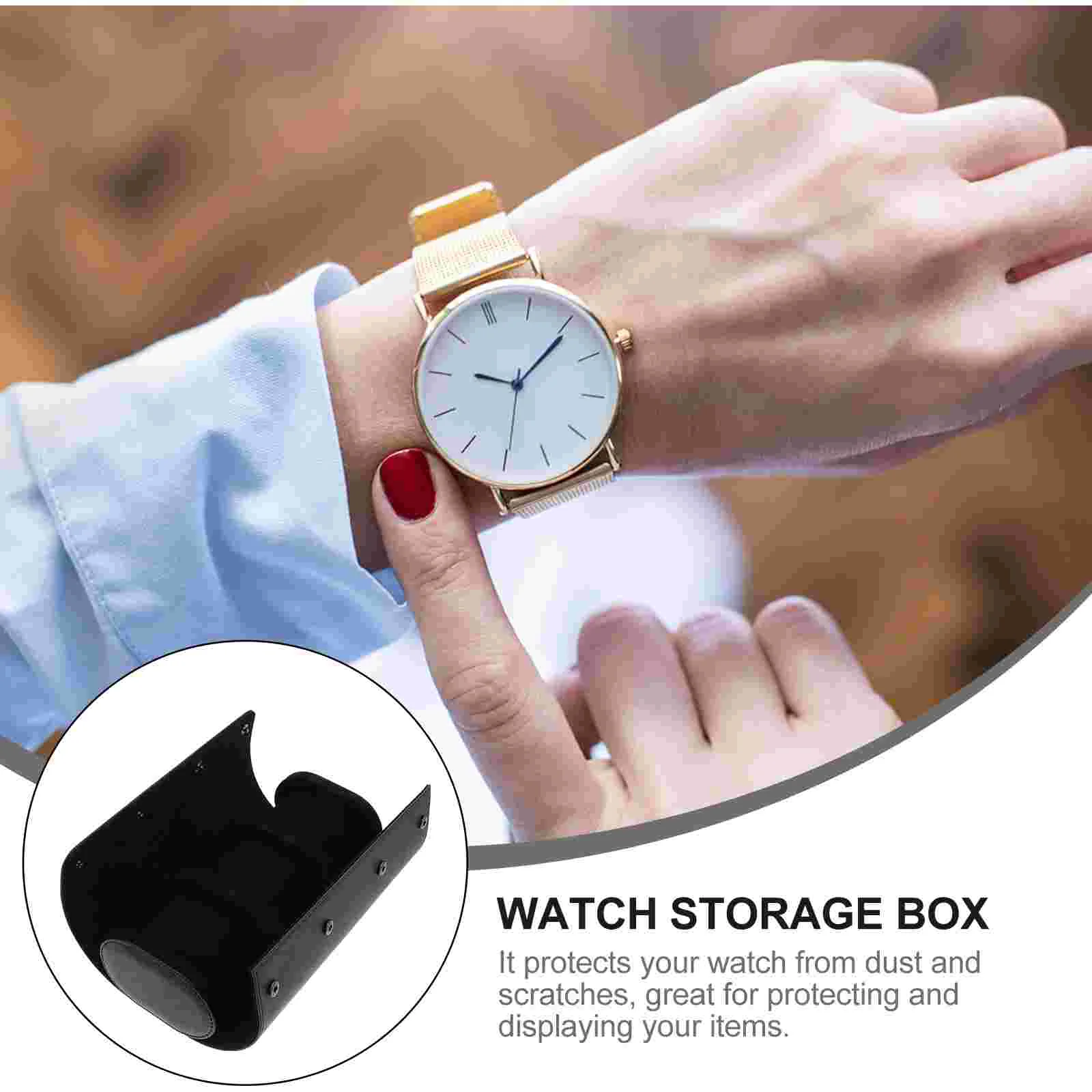 Travel Jewelry Boxes Women Case Elegance Watch Necklace Roll Press Set Back Closer Stand