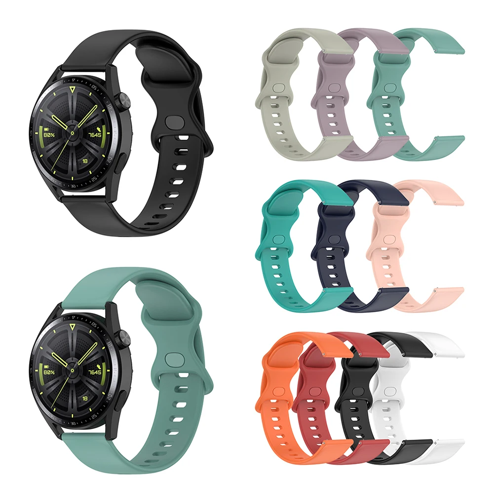 

Soft Adjustable 22mm Watch Band for Huawei GT3 GT2 Silicone Sports Bracelet Watch Wrist Strap Simple Design Moderate Softness