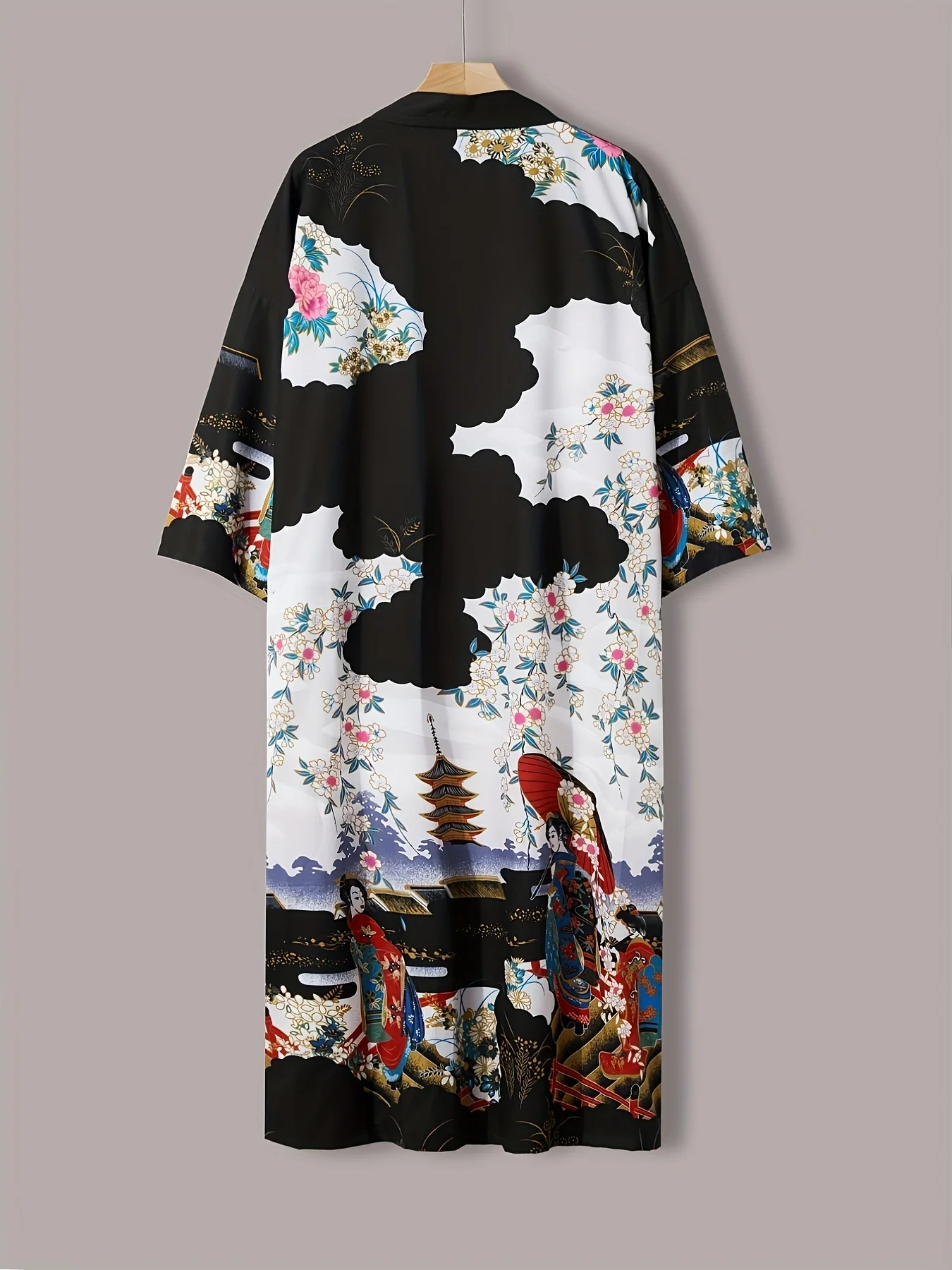 Кимоно Hamoto в японском китайском стиле ретро средней длины свободное тонкое