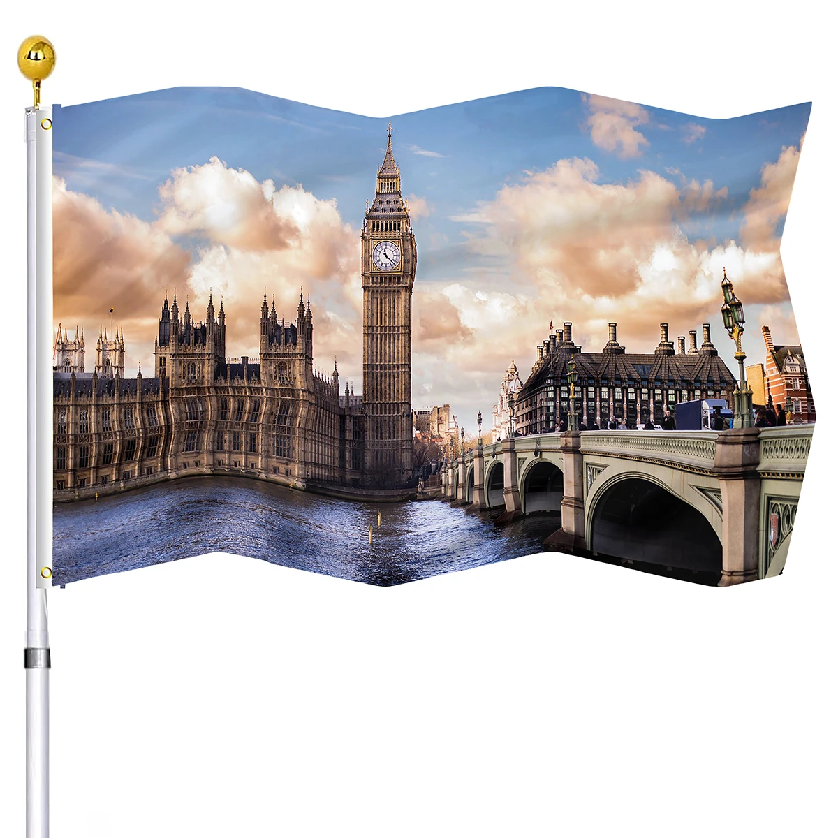 

Английский большой Фотофон для помещений, искусственный дом, украшения для гостиной, красивые пейзажи, Полиэстеровые флаги с латунным отверстием для пуговиц