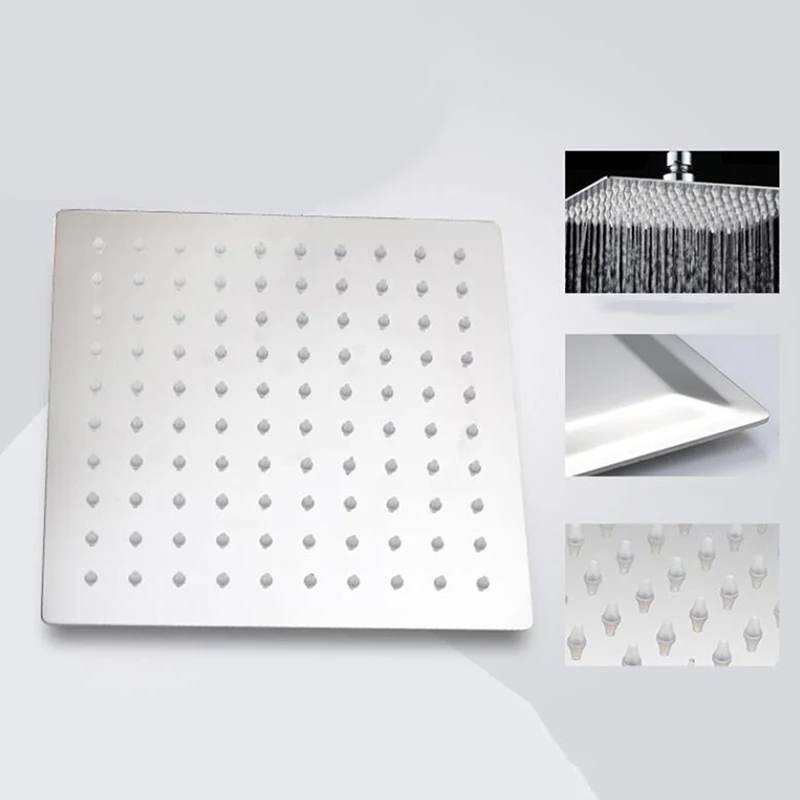 

Квадратная душевая лейка из нержавеющей стали 6/8/10 дюймов