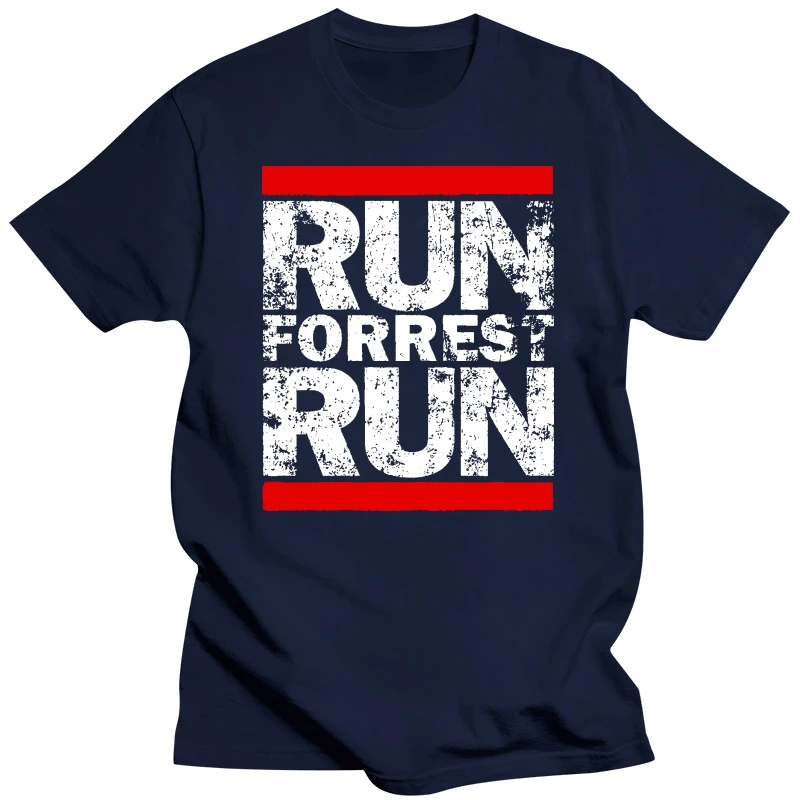Футболка Run Forrest Fun Shirt Dmc Gump Movie Quote Harajuku Забавная футболка