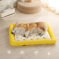 dog bed pet beds cat accessories cooling mat cushion sleep for self summer kennel breathable washable blanket free shipping