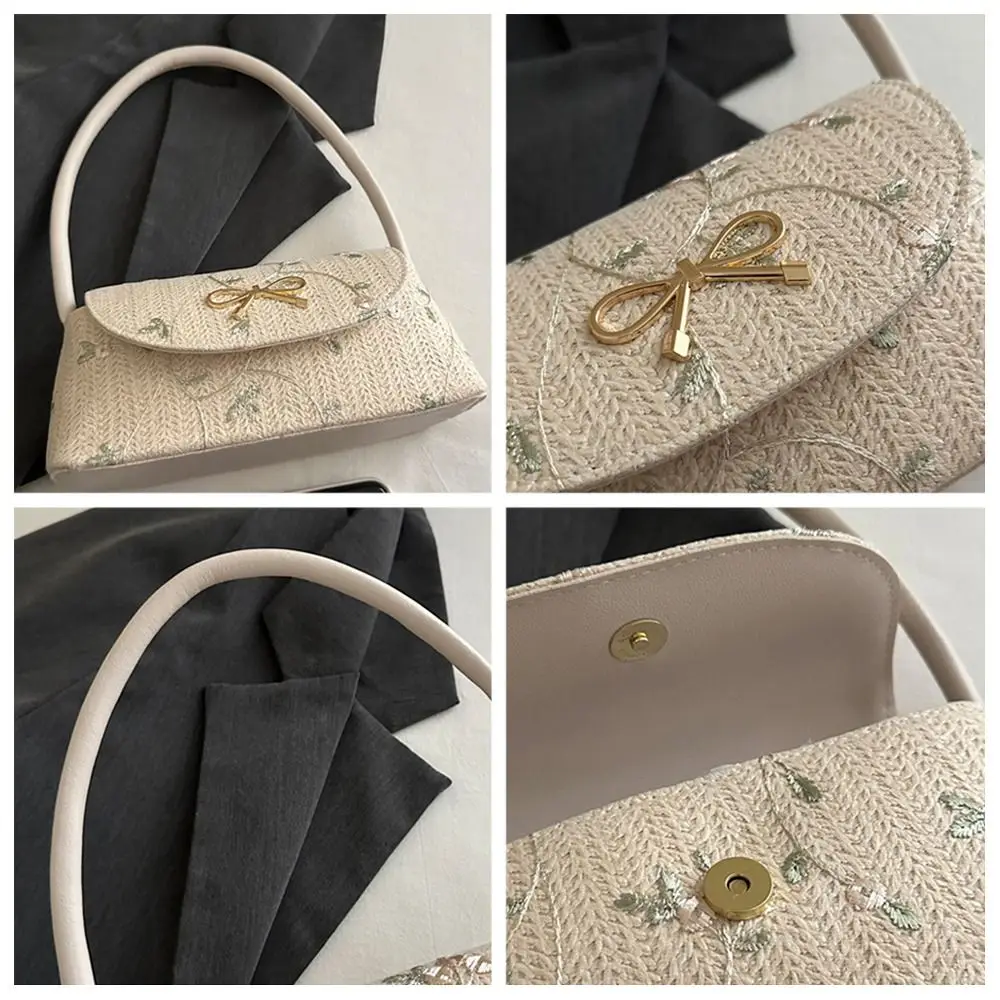 Модная плетеная Трава сумка на плечо ручной работы портативная маленькая