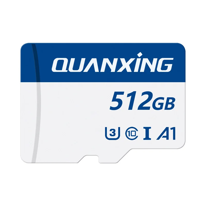 

QUANXING TF Card 512GB Class10 U3 High Speed for Phone/Camera/Recorder Micro 512G C10 SD Memory Card