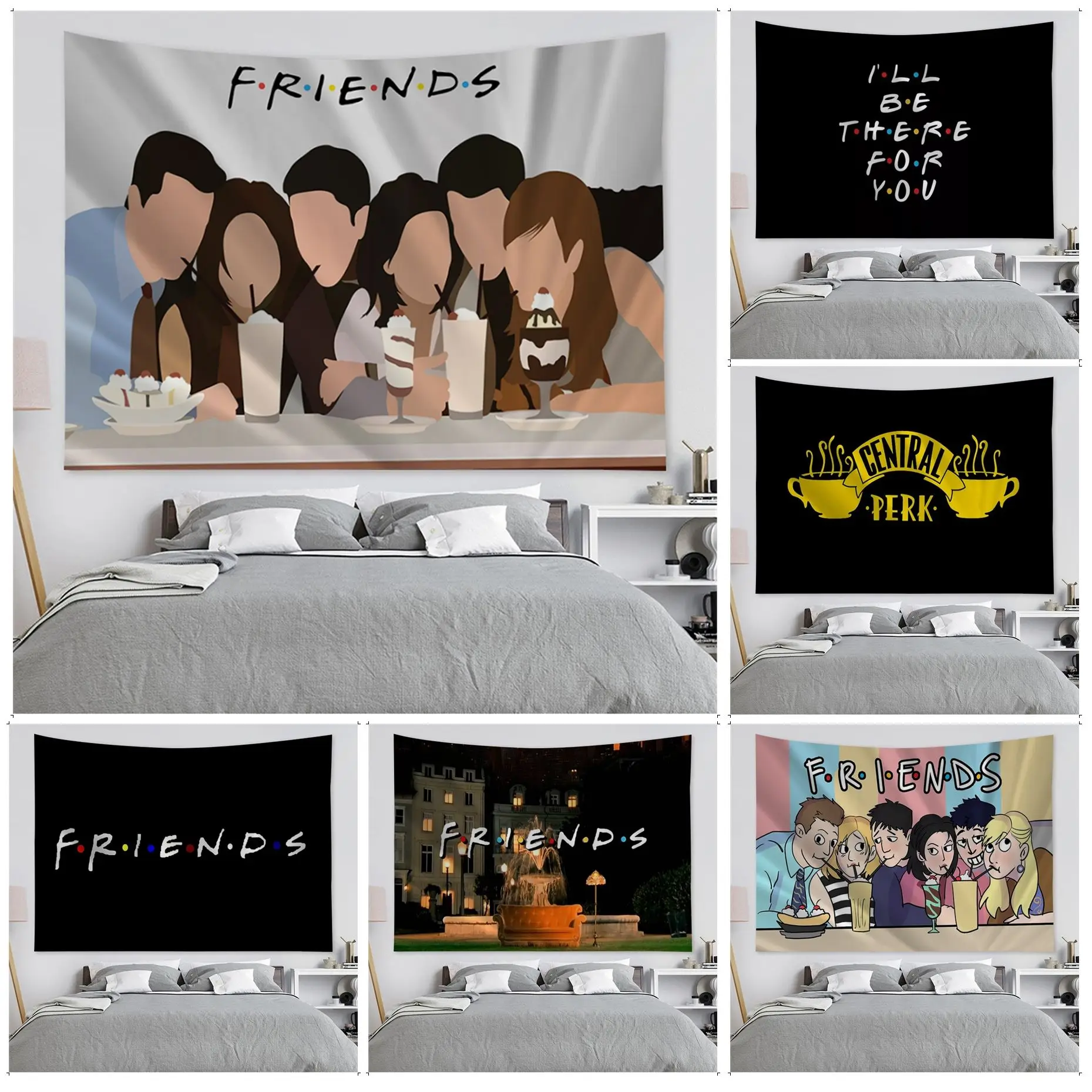 

Friends Central Park Hippie Wall Hanging Tapestries Hanging Tarot Hippie Wall Rugs Dorm Decor Blanket