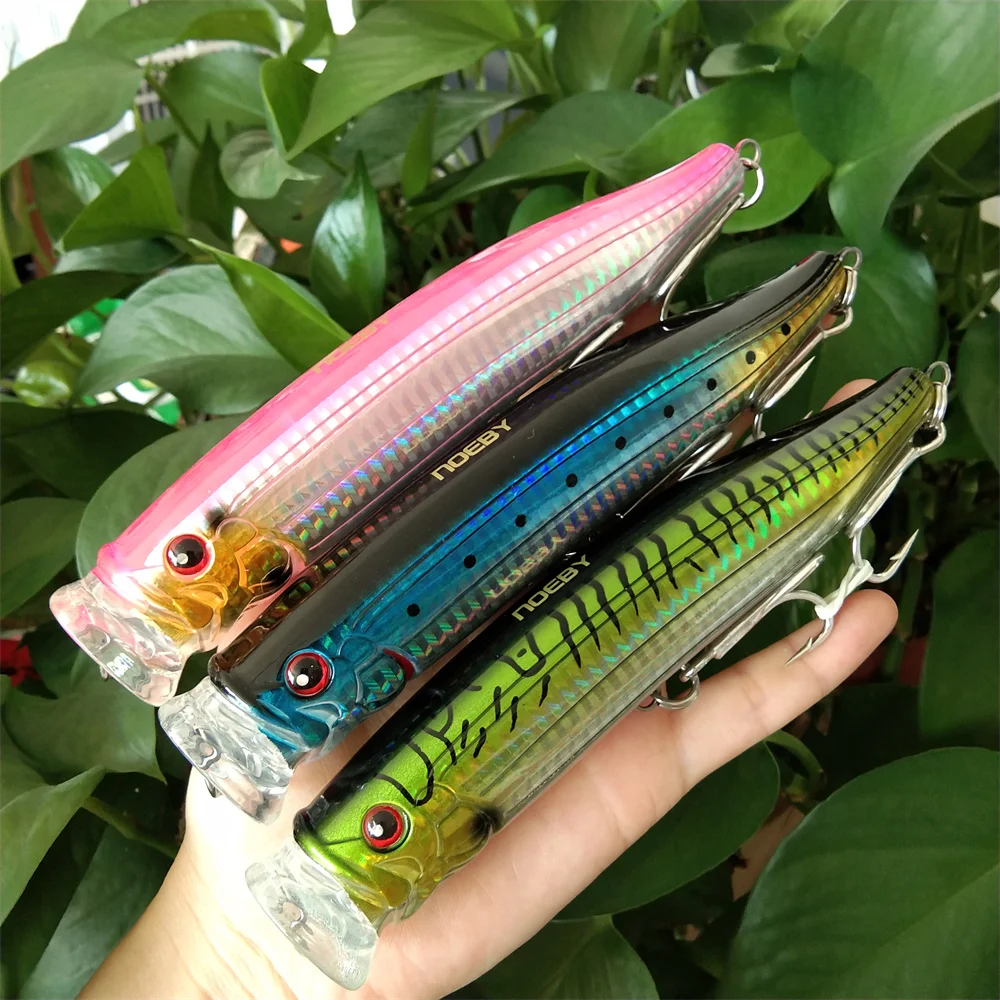 

Noeby 3 шт. 150 мм 54 г Поппер для рыбной ловли приманка-топвотер плавающий Воблер для соленой воды искусственная жесткая приманка для GT рыболовная приманка