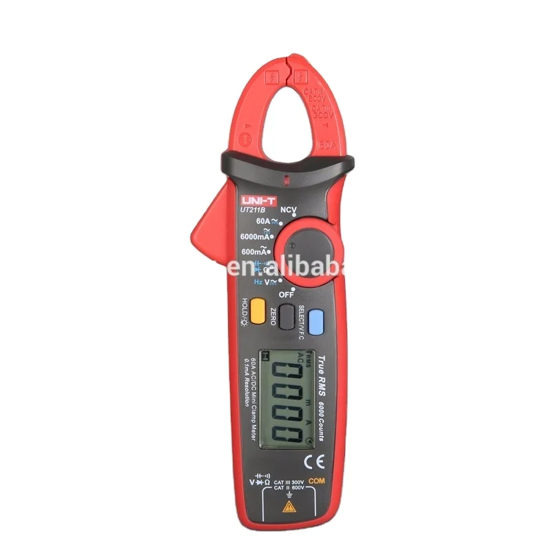 

UT211B 60A High-precision digital clamp meter,AC DC Resistance Capacitance Clamp Multimeter