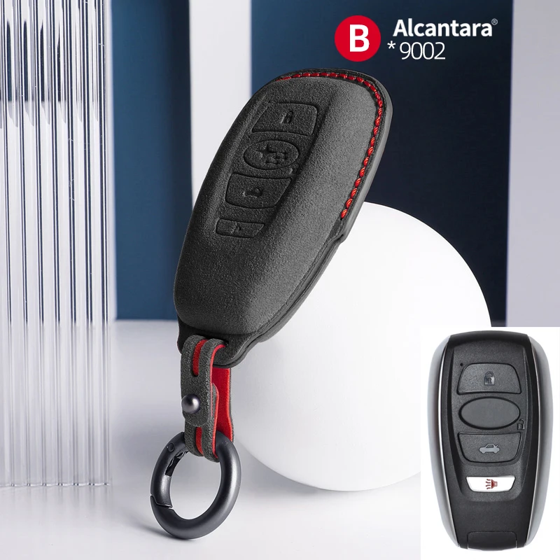 

Alcantara High-quality Car Remote Key Case Cover Shell For Subaru BRZ Legacy SIT Forester Crosstrek Auto Accessories