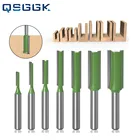 Профессиональный Фрезерный резак с одной двойной канавкой, 7 шт, Фрезерный резак с прямой головкой, диаметр хвостовика 6 мм 14