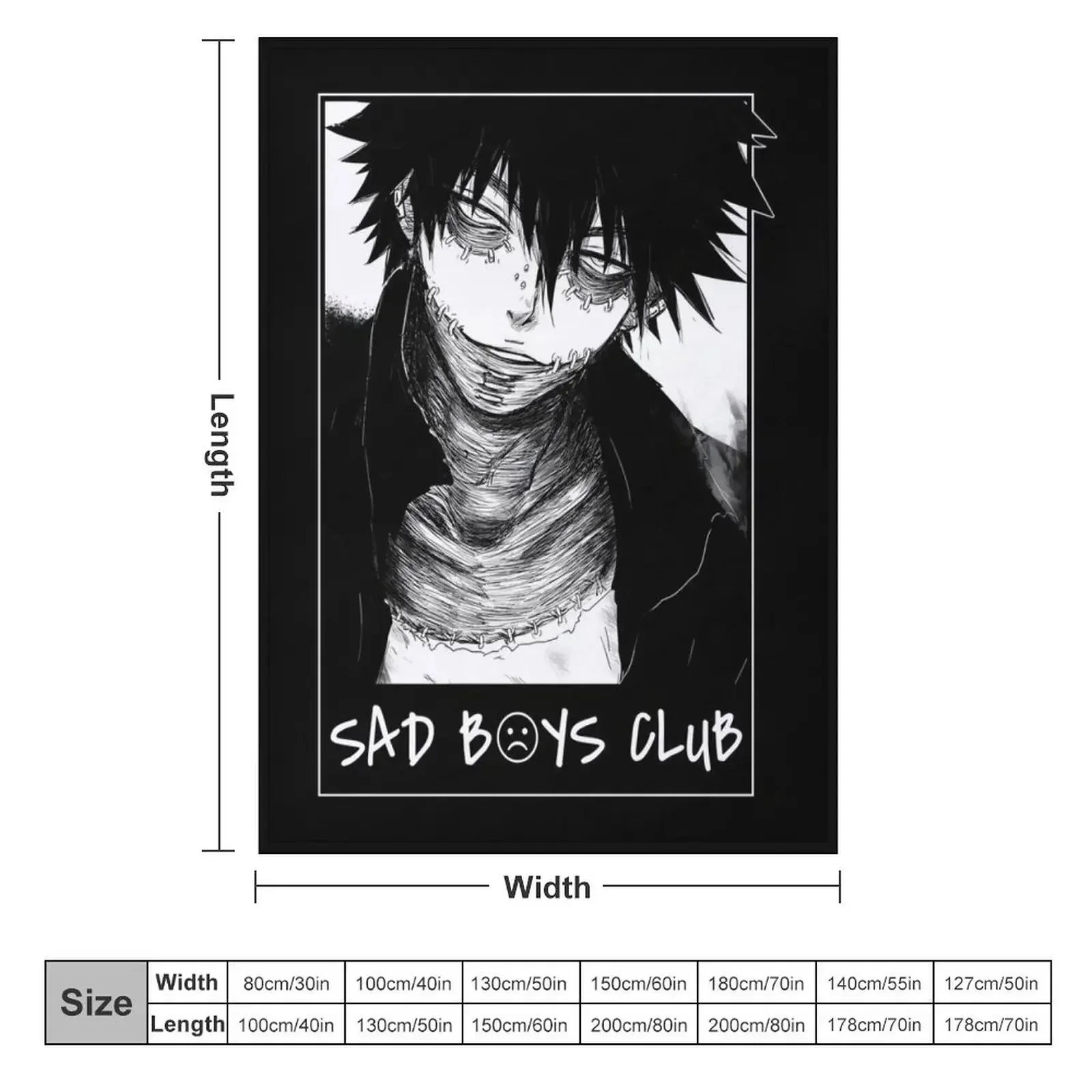 Плед SAD CLUB (Dabi Blueflame) Теплые мягкие плюшевые плед-одеяла