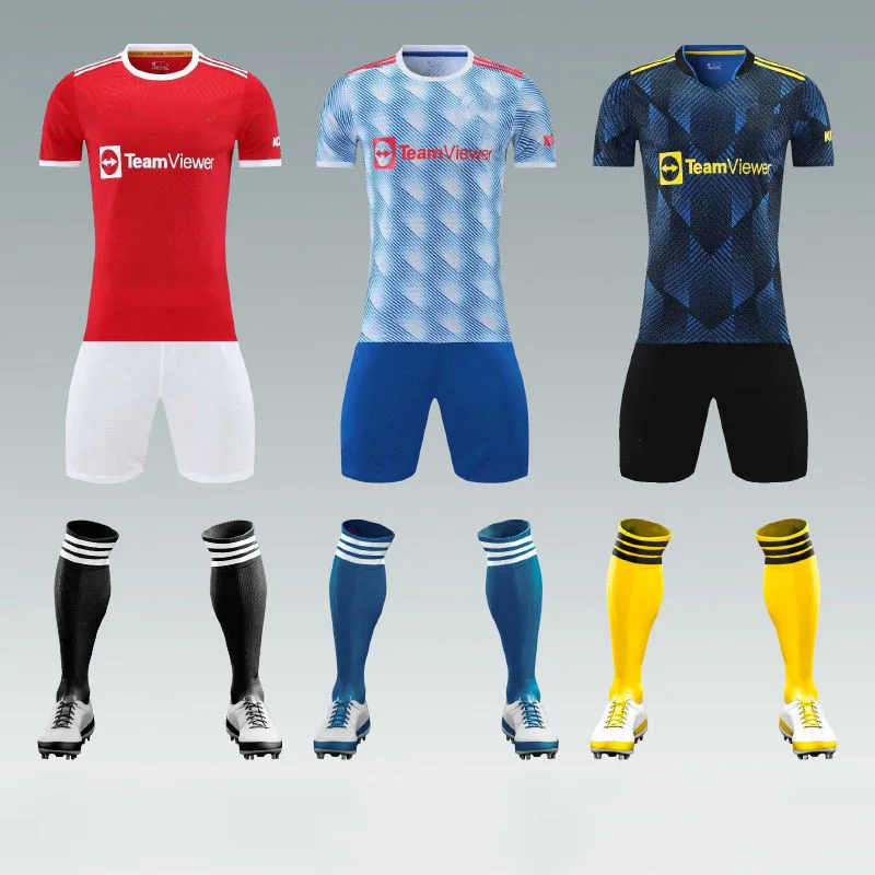 

2021 2022 New Manchester RONALDOSoccer Jersey Top quick-drying football jersey Free customization Adult Kids With Socks
