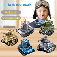 random 1pcs tank car model diecast 164 alloy pull back military chariot battery can be rotated boy fall resistant car mini suit
