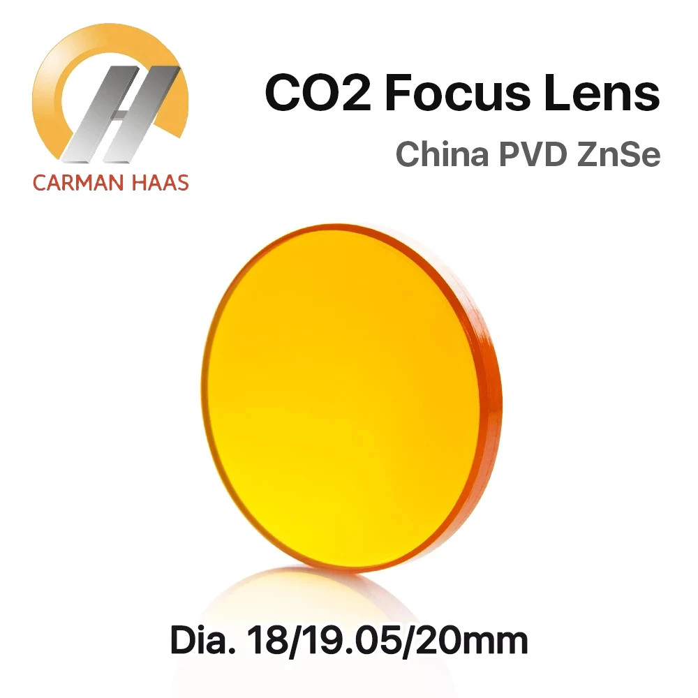 

Carmanhaas China ZnSe Focus Lens CO2 Laser Lens Dia.18 19.05 20mm FL38.1 50.8 63.5 75 100 127mm for Laser Engraving Cutting
