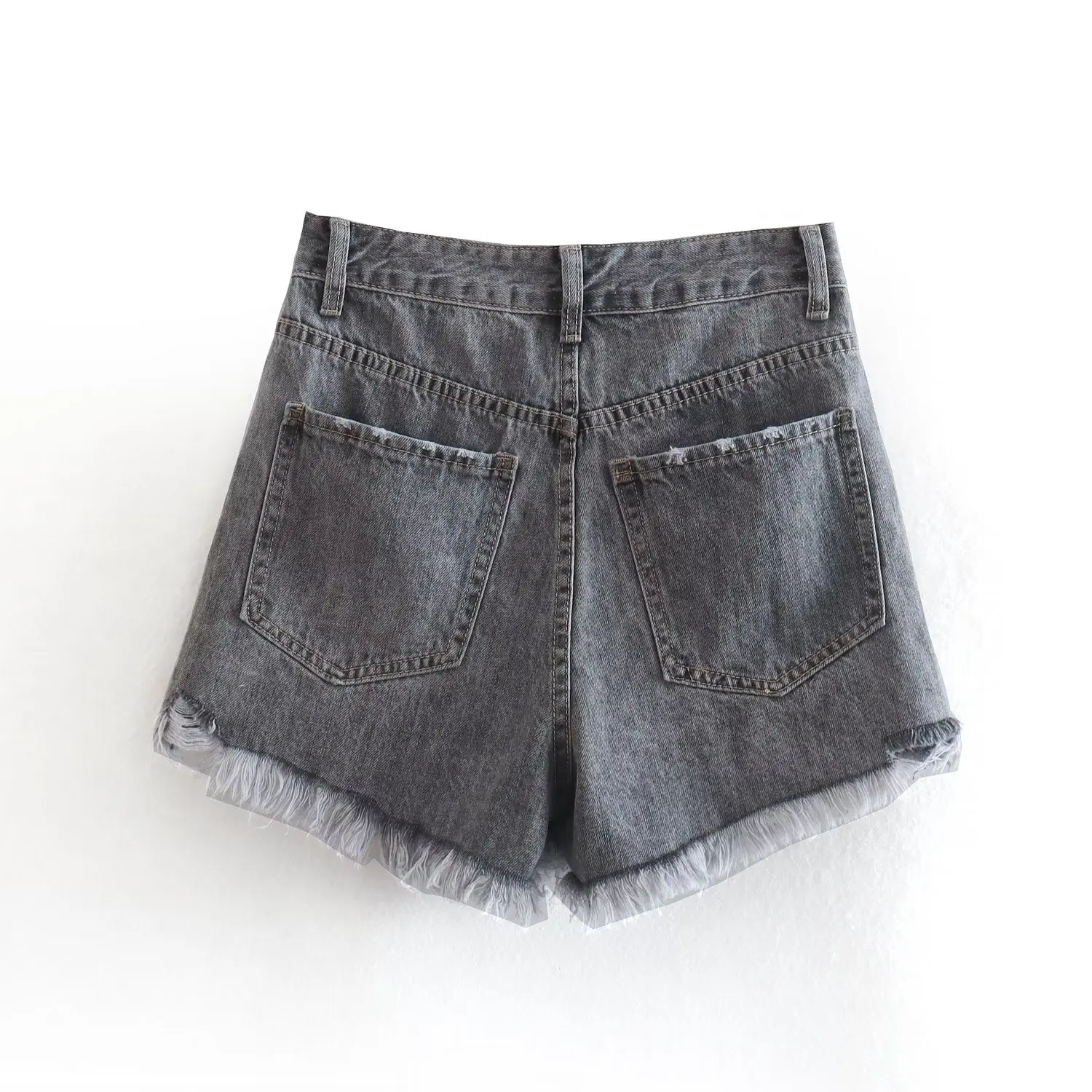 Jenny&Dave Ladies Vintage Washed Ripped Denim Shorts Women Fashion High Street Sexy Bermuda
