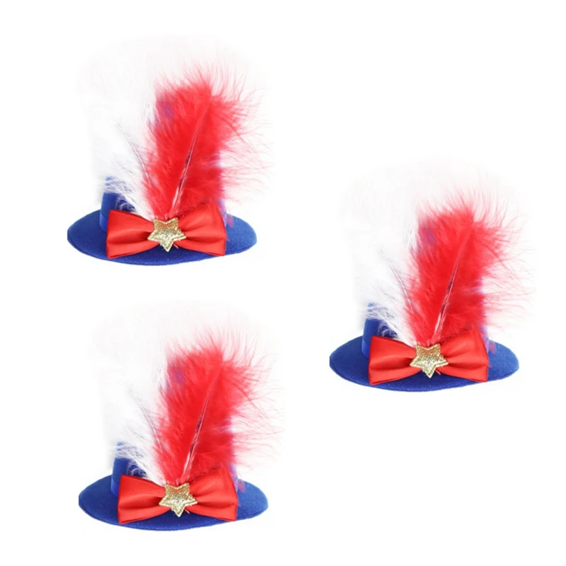 Синий головной убор для детей и взрослых украшение из перьев вечеринки в честь
