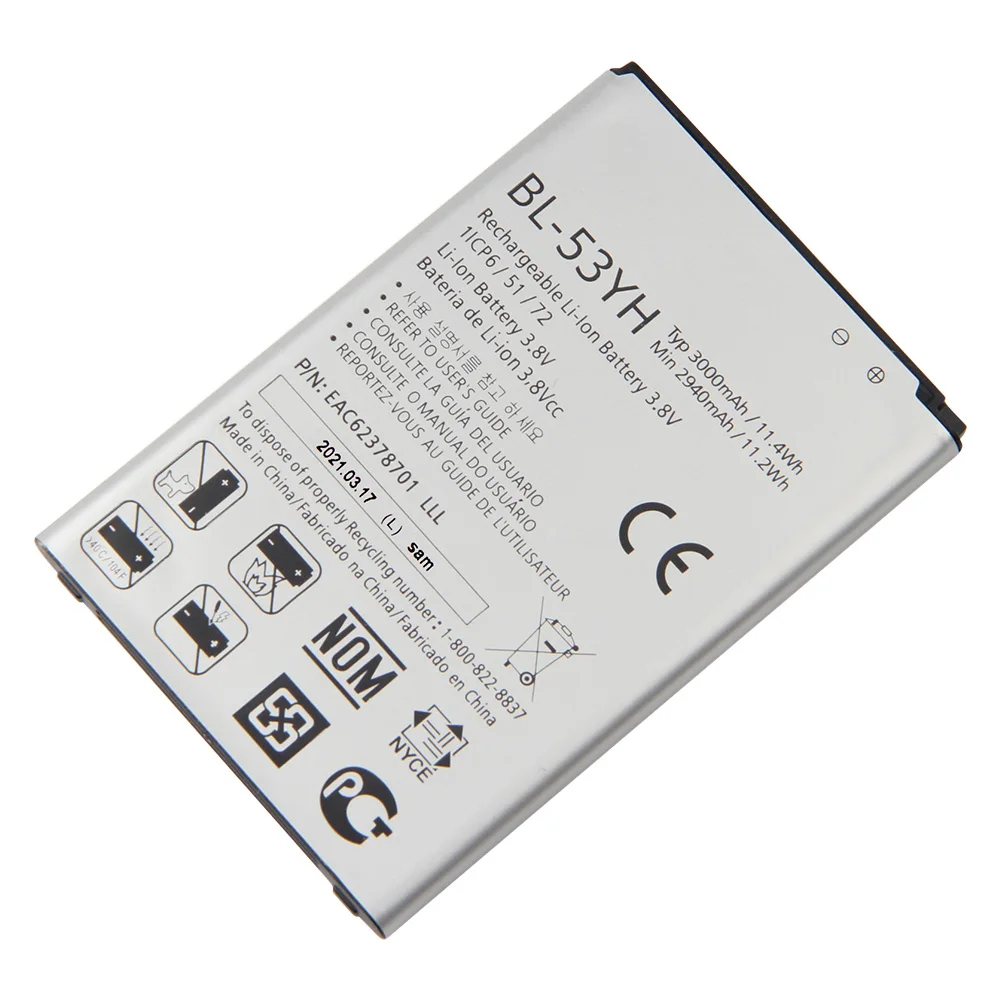 Оригинальная Аккумуляторная батарея телефон для LG Q6 G6 Mini M700 G4 H818 F500 G3 G5 G7 + ThinQ G8 |