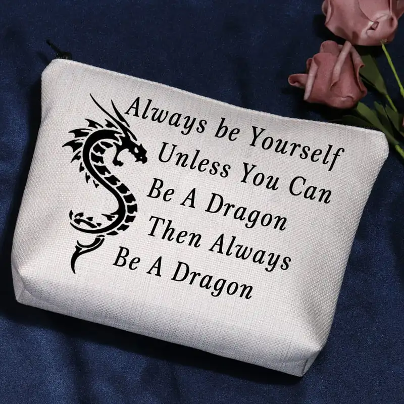 Adorable Dragon Lovers Always Travel Makeup Bag - Perfect Gift for Dragon and Animal Lovers Unless You Can Be A Dragon!