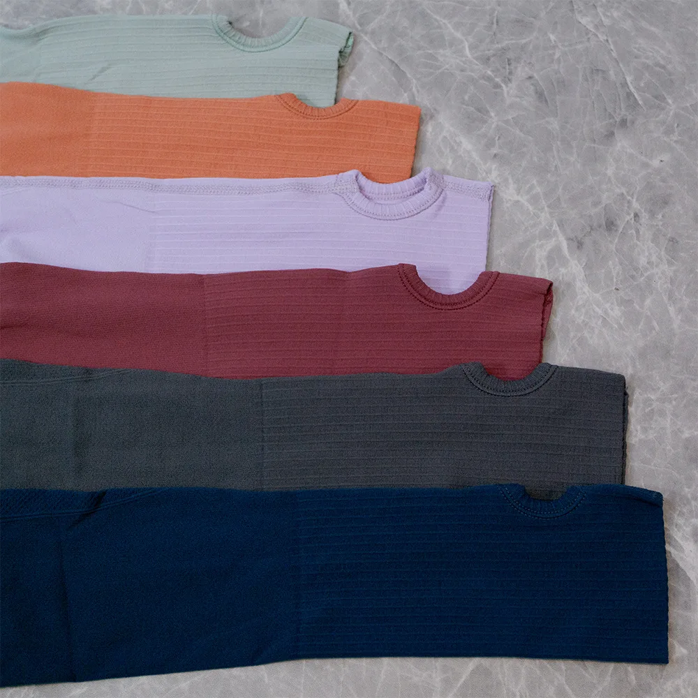 1.0 Knitted Sports Vest Yoga Long Sleeves Swiftly Tech Gym Wear Long Sleeve Tight Yoga Breathable Casual Outdoor T-Shorts