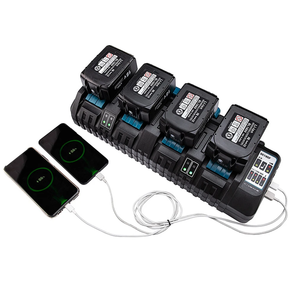 Зарядное устройство для литий-ионных аккумуляторов Yakee DC18SF 14 4 в 18 12 А порта