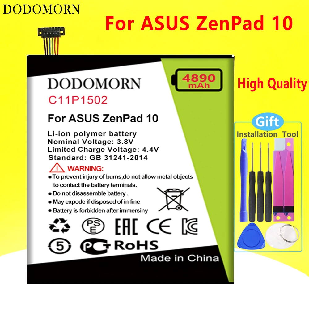 Аккумулятор DODOMORN C11P1502 для ASUS ZenPad 10 Z300C P021(Z300CG) Z300CL Z300CG Z300M P023 P01 высокое качество +