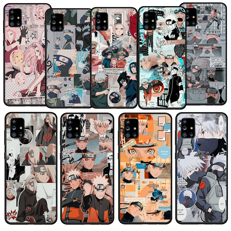 Anime Cool NARUTO Boys For Samsung Galaxy A52S A72 A71 A52 A51 A12 A32 A21S 4G 5G Fundas Soft Black Phone Case Cover Capa Coque