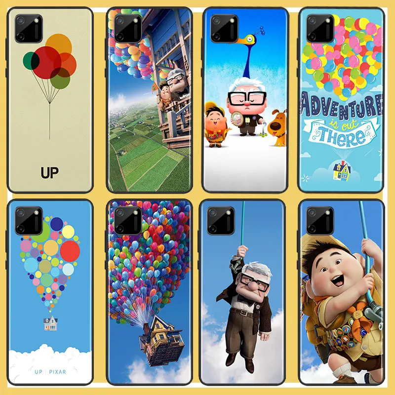 

Disney UP Animation Phone Case For OPPO Find X2 X3 X5 Pro Lite Neo 5G Reno 4 5 6 7 Lite Z 4G 5G Pro SE Black Funda Cover Soft